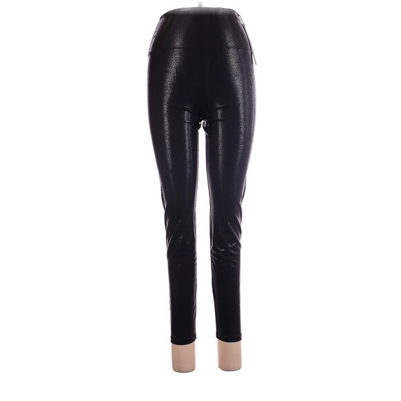 CARBON38 Solid Black Regular Rise Full-Length Leggings in...